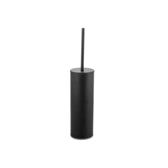 Bagnodesign Matt Black Options Round Freestanding Toilet Brush And Holder, 8.1x8.1x39.4 cm