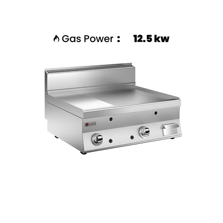 baron-6nft-g800lr-gas-griddle-with-half-grooved-plate-gas-power-12-5-kw-80-x-65-x-29-5-cm