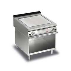 Baron 700 Series Gas Smooth Plate Griddle on Open Cupboard, Gas Power 13 kW, 80 x 70 x 87 cm