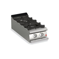 Baron Q70PC/G4003 2 Burner Tabletop Gas Cooking Range, Gas Power 10.5 kW, 40 x 70 x 25 cm