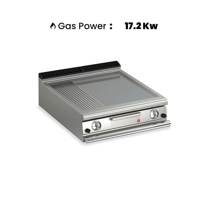 baron-q90ft-g820-2-burner-gas-fry-top-with-2-3-smooth-1-3-ribbed-plate-14-kw-80-x-90-x-25-cm