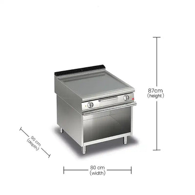 Baron Q90FTV/E800 Grilled Fryer Plate Table Top, Gas Power 14 KW - HorecaStore