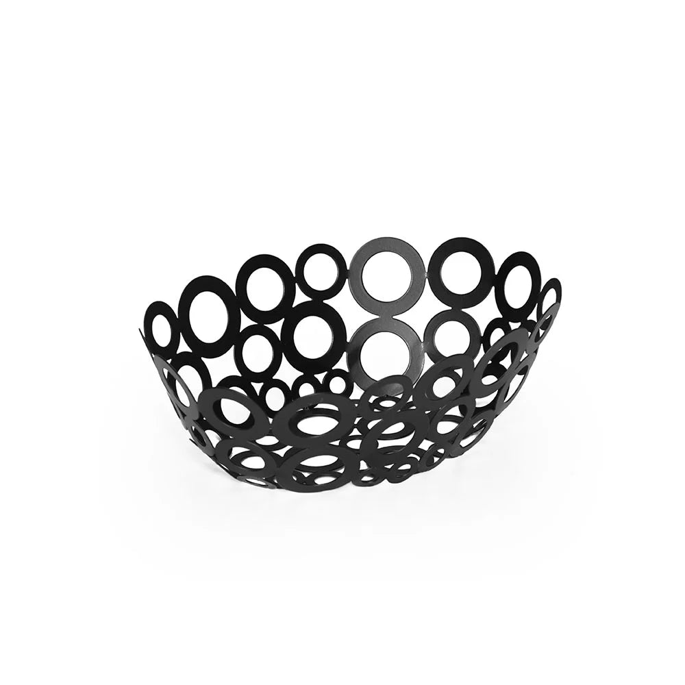 American Metalcraft WBW96 Steel GOGO Oval Basket Black 23 x 15 x 8 cm