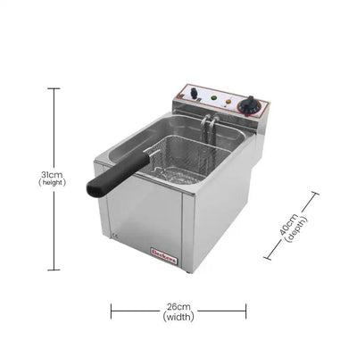 Beckers FR 6LT Electric Deep Fryer 6L, Power 3 kW - HorecaStore