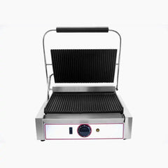 Beckers R1 Electric Single Grill Top And Bottom Ribbed Cast Iron Plates, Power 1.8 kW