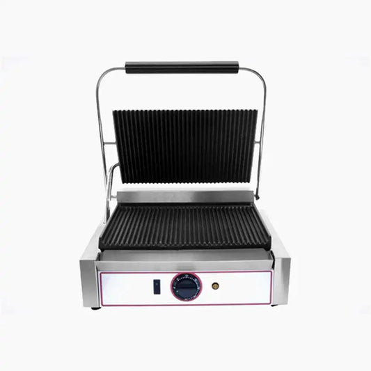 Beckers RM1 Electric Single Grill Top And Bottom Ribbed Cast Iron Plates, Power 2.2 kW - HorecaStore