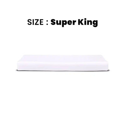 ths giza cotton super king flat bed sheet white