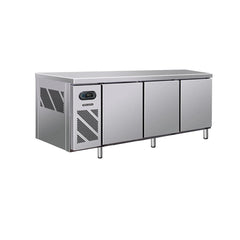 Berjaya BS2DC8/Z Electric 3 Door Under Counter Chiller With 6 Shelves 681L, Power 618-682W, 240 × 76 × 84 cm