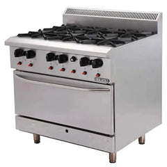 Berjaya DRO6-17 Gas Deluxe Range Oven With 6 Burners, Power 43.95 KW