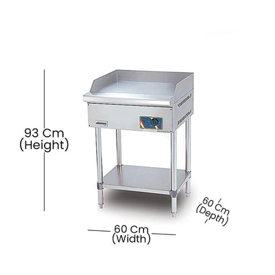 Berjaya EG3500FS Electric 500W Griddle Freestanding With 2 Burner Cooking Surface, Power 15.236 kW - HorecaStore