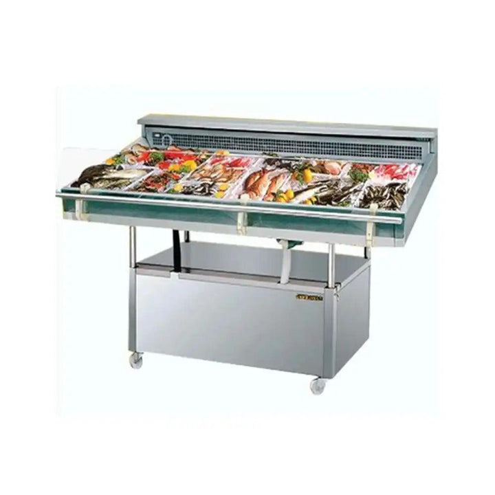 Berjaya FDC8 Electric 8 Shelves Fish Display Chiller 200 L, Power 920-1018W, 240 X 116 X 111 cm - HorecaStore