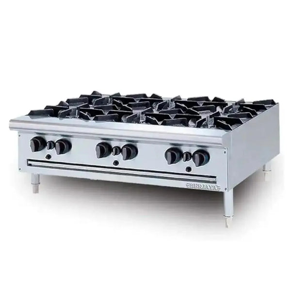 Berjaya OB6-17 Gas Table Top Vertical 6 Open Burners, Power 35.16 KW