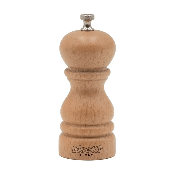 Bisetti 6150N Beechwood Roma Pepper Mill Natural, 13CM - HorecaStore