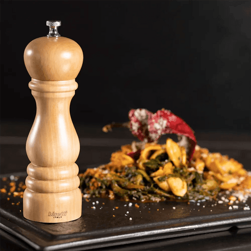 Bisetti 6151N Beechwood Roma Pepper Mill Natural 19CM HorecaStore