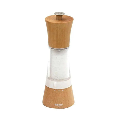 Bisetti 8910S Beechwood & Acrylic Salt Mill, 20CM