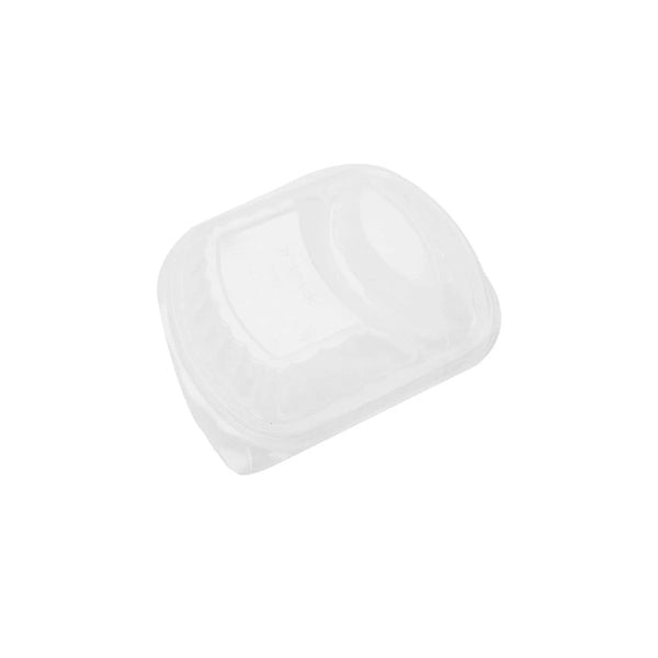 Hotpack Ultra Clear Lids for Black Base Rectangular 2 Compartments Container (Only Lid), 250 PCs