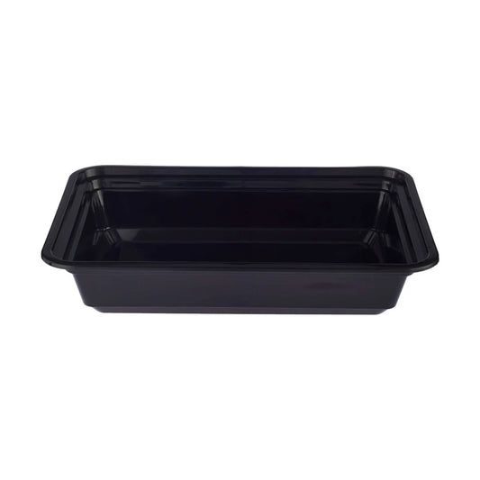 Hotpack Black Base Rectangular Container Without Lid, 22.1 x 15 x 5.9 cm, 946 ml, 300 PCs