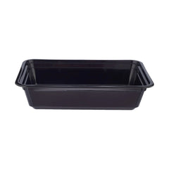 Hotpack Black Base Rectangular Container Without Lid, 22.1 x 15 x 6.1 cm, 1124 ml, 300 PCs