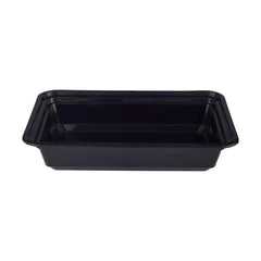 Hotpack Black Base Rectangular Container Without Lid, 22.1 x 15 x 5.2 cm, 828 ml, 300 PCs