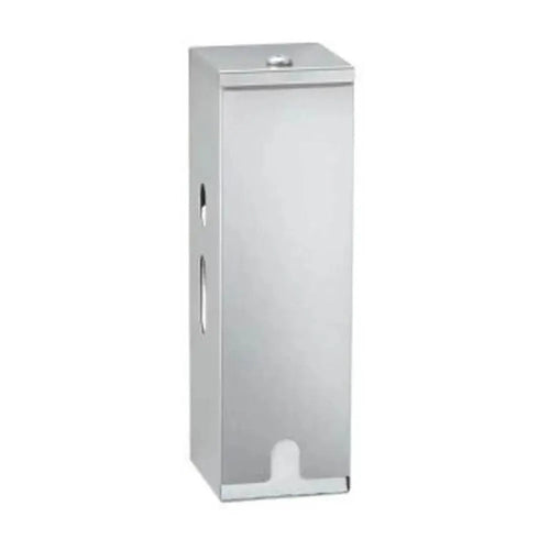 Bobreak Stainless Steel B-27313 Surface Mounted Three Roll Toilet Tissue Dispenser 4-5/8? W x 14-7/8? H x 5? D