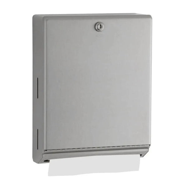 Bobrick Stainless Steel B-262 Surface Mounted Paper Towel Dispenser 10-34 cm W x 14 cm H x 4 cm D