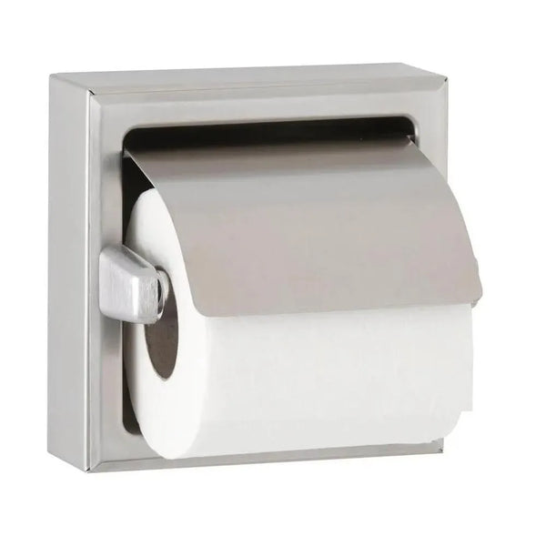 Bobrick Stainless Steel B-66997 Surface Mounted Single Roll Toilet Tissue Dispenser  6-3/16? W x 6-3/16? H x 4-5/8? D