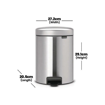 brabantia-newicon-mattstainless-steel-pedal-bin-5l-with-plastic-bucket