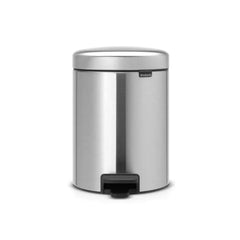 Brabantia Newicon Smudge-Proof Matt Steel Pedal Bin, 3L With Plastic Bucket