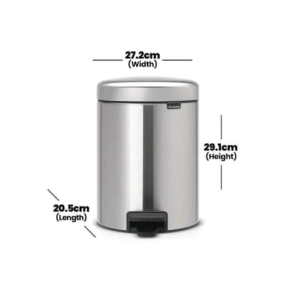 brabantia-newicon-smudge-proof-matt-steel-pedal-bin-5l-with-plastic-bucket