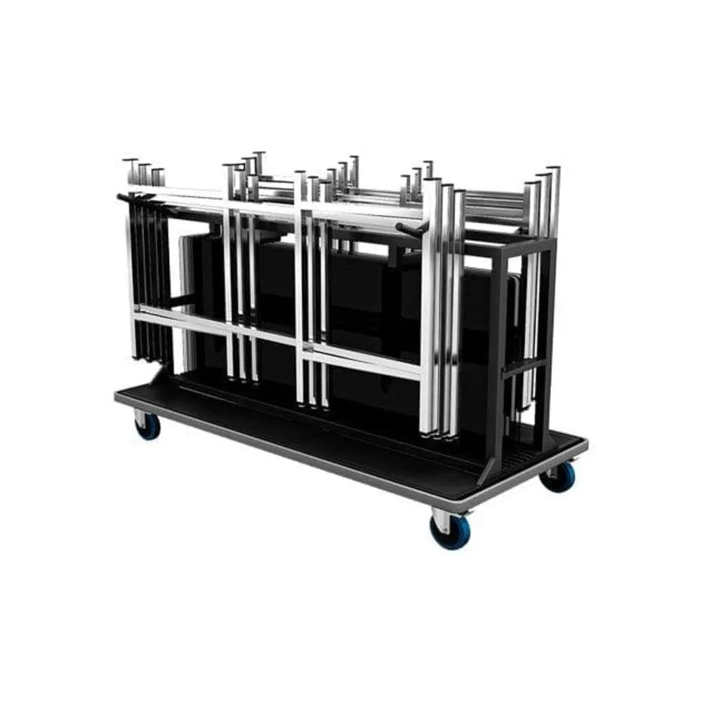 Buffet Stand legs and Glass Carrying Trolley L 196 x W 80 x H 105 cm, 6 Glasses Top And 6 Legs Capacity, 4 Castors