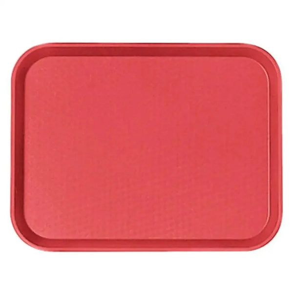 Cambro 1418FF163 Rectangle Serving Tray Red