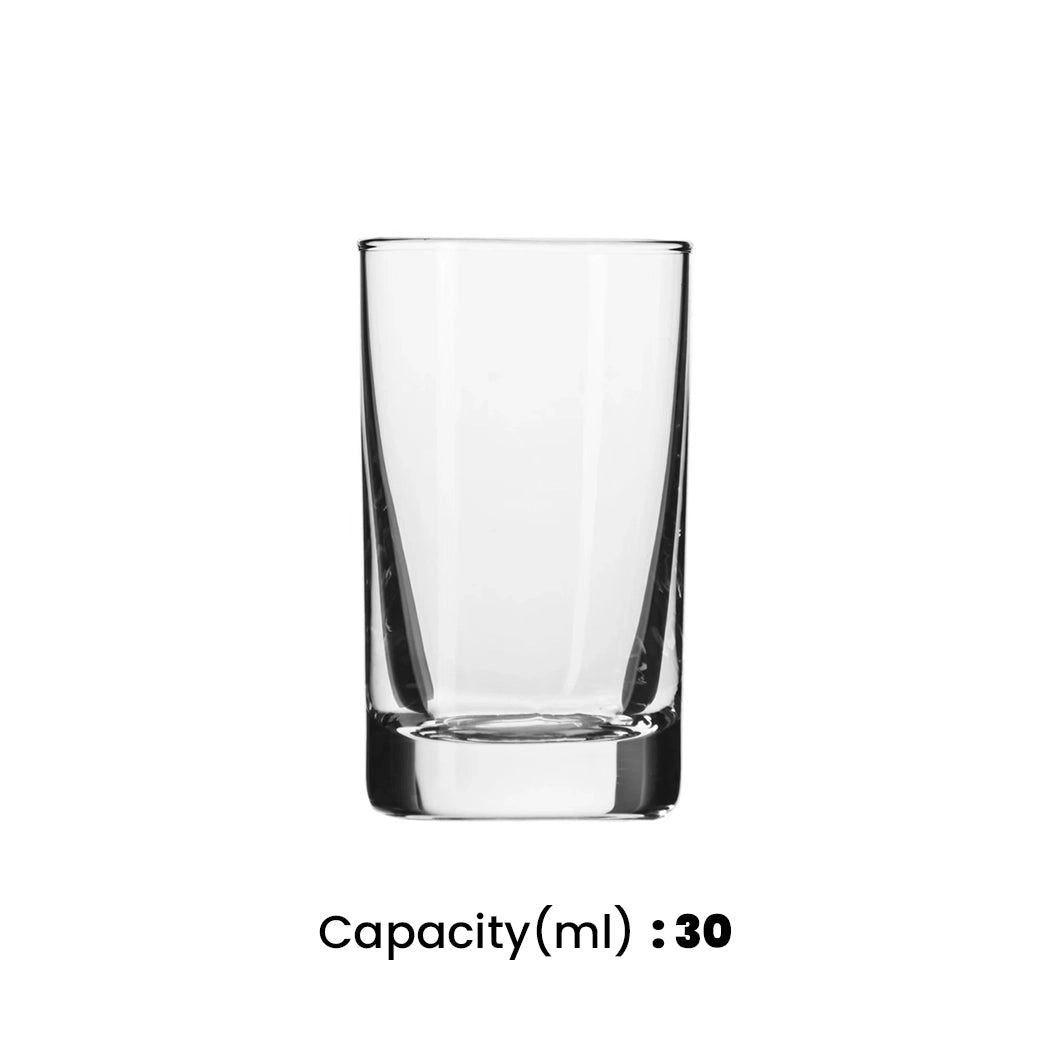 Krosno Vodka Shot Glass 30 ml, Pack Of 6