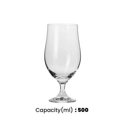 Krosno Harmony Lager Beer Glass 500 ml, Set Of 6