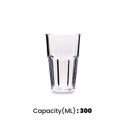 Tribeca Premium Polycarbonate Pc Clear Tumbler 300 ml, BOX QUANTITY 75 PCS