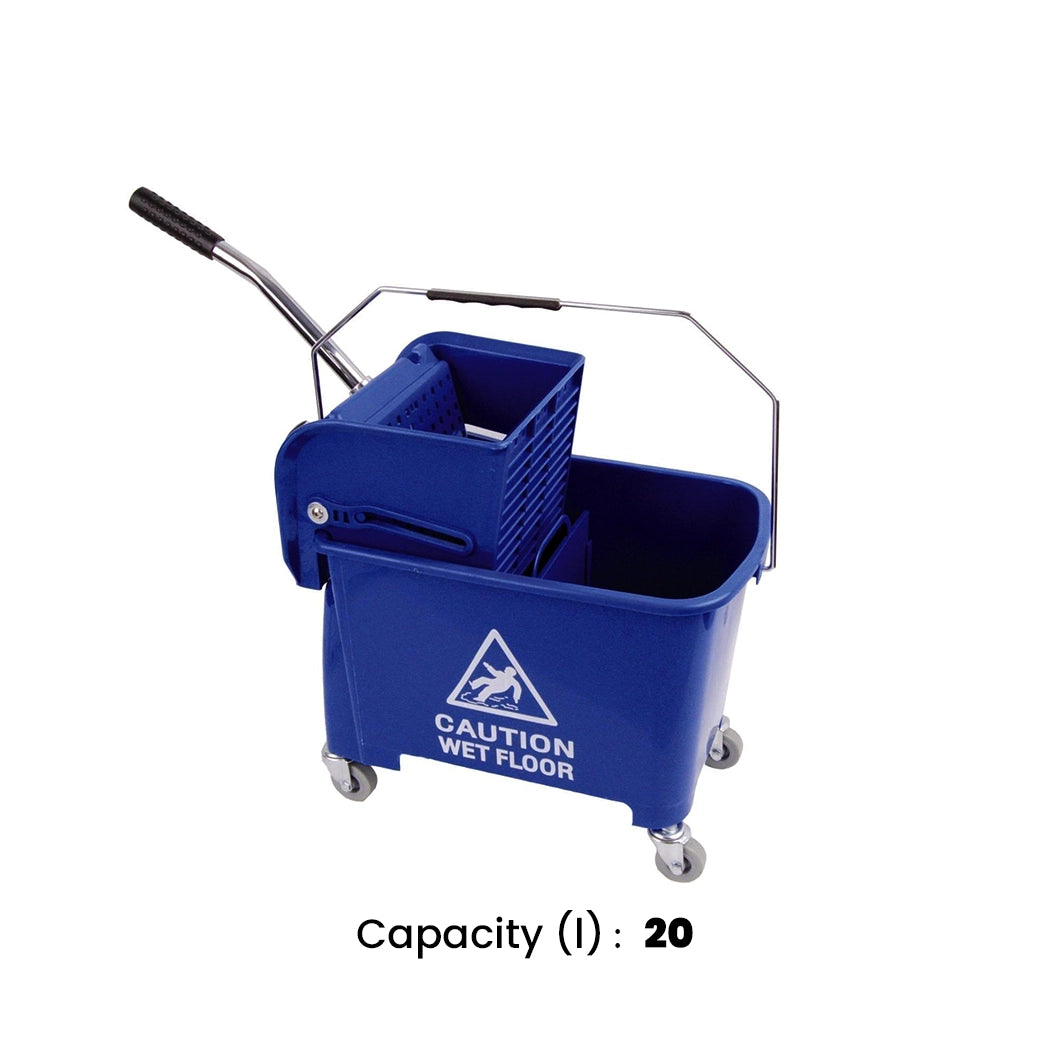 THS Mini Mop Bucket with Wringer, Blue ,20 L