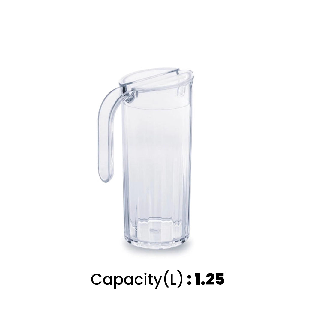 Tribeca Polycarbonate Clear Pitcher With Lid 1.25 L, BOX QUANTITY 10 PCS