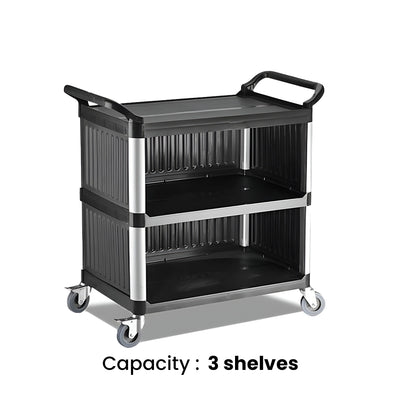 Empero Plastic Service Trolley 3 Shelves, 52 x 96 x 107 cm