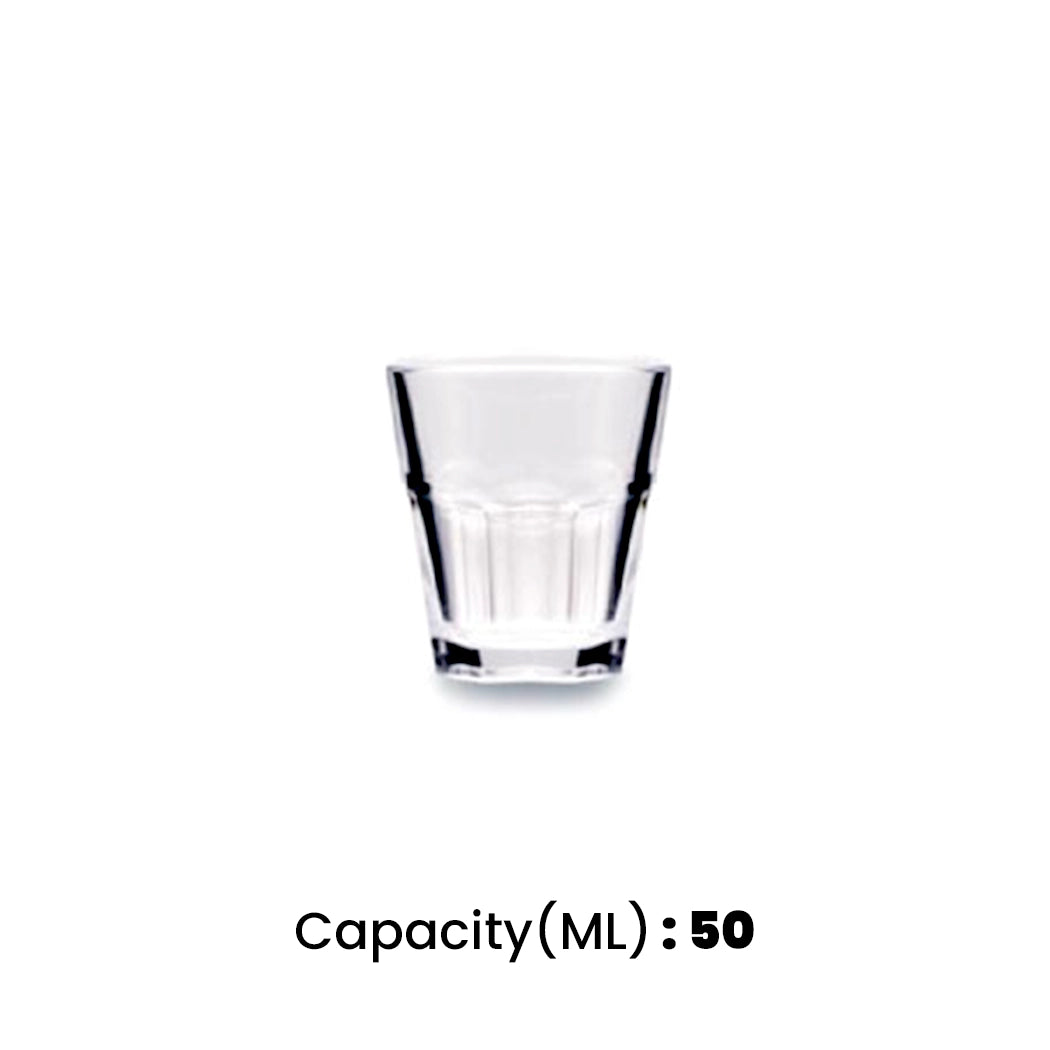 Tribeca Polycarbonate Clear Shot Glass 50 ml, BOX QUANTITY 200 PCS