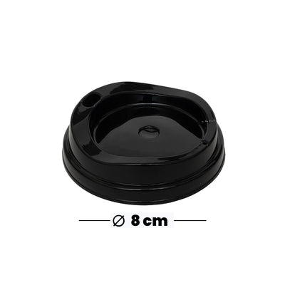 Tribeca Polycarbonate Black Coffee Cup Lid 8cm, BOX QUANTITY 700 PCS