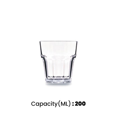 Tribeca Premium Polycarbonate Pc Clear Tumbler 200 ml, BOX QUANTITY 150 PCS