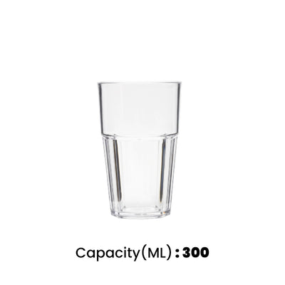 Tribeca Casablanca  Polycarbonate Pc Clear Stackable Tumbler 3ml, BOX QUANTITY 100 PCS