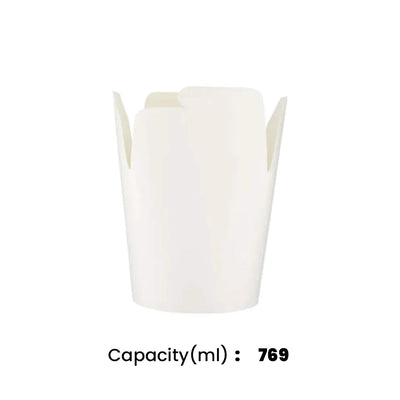 Hotpack Pail Paper Box, 769 ml, White 500 PCs