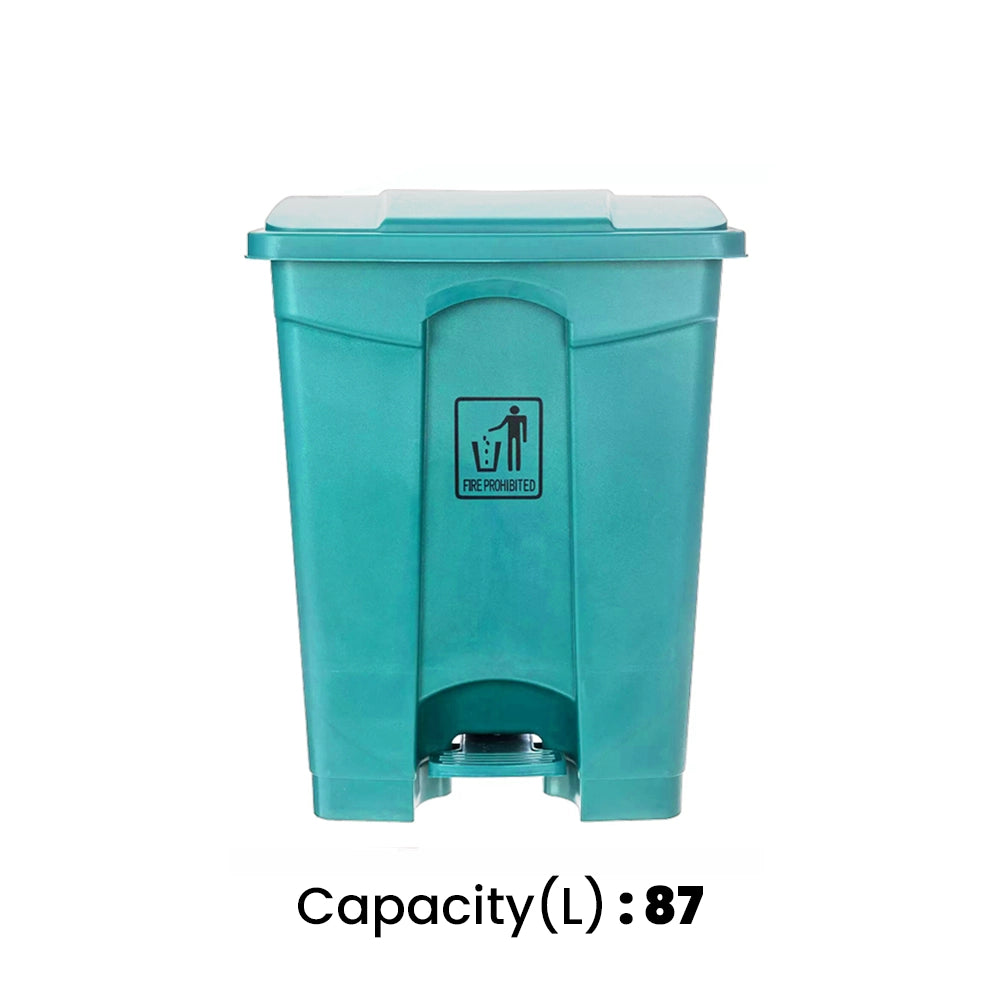 THS AF07318 Blue Garbage Can With Pedal 87 L