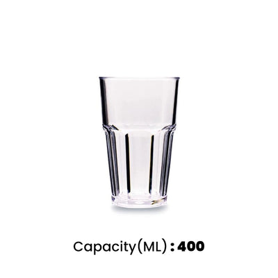 Tribeca Premium Polycarbonate Pc Clear Tumbler 400 ml, BOX QUANTITY 60 PCS