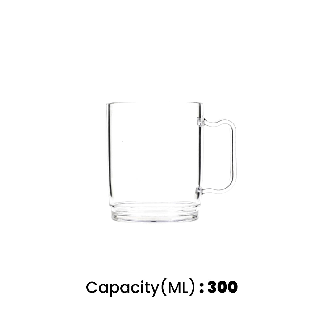 Tribeca  Polycarbonate Clear Tribeca  Polycarbonate Mug 300 ml, BOX QUANTITY 72 PCS