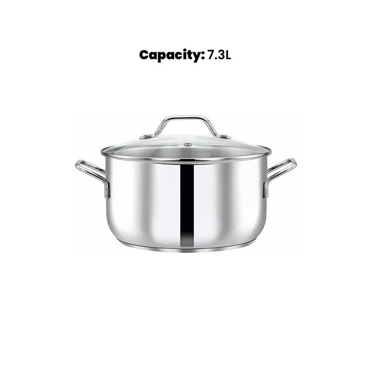 Pradeep Cookpot With Glass Lid, 7.3 Liter - HorecaStore