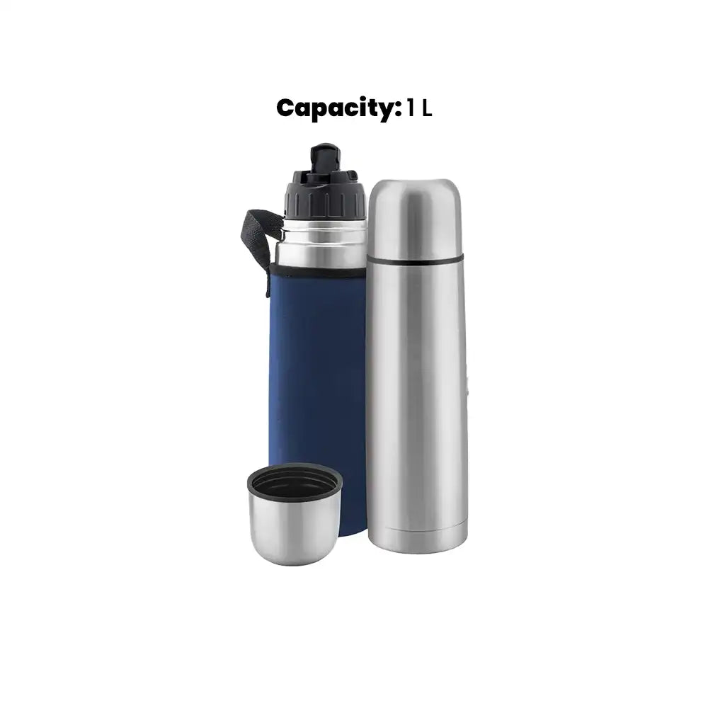 borosil vvacuum thermo flask blue 1000 ml