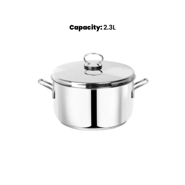 Pradeep Cookpot With Stainless Steel Dome Lid Plain, 2.3 Liter - HorecaStore