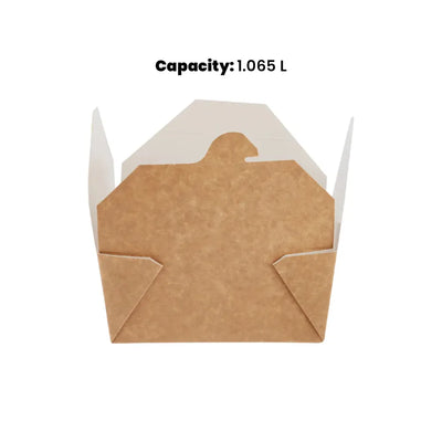 hotpack brown top take away box 1065 ml 120 pcs