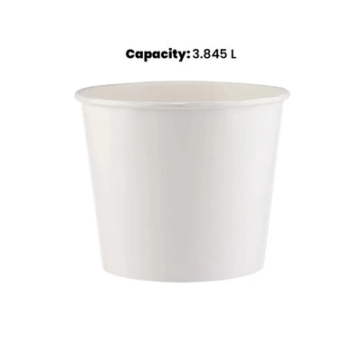 hotpack white chicken paper bucket with lid 3845 ml 100 pcs